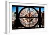 Giant Clock Window - View of Buildings in Garmen District - New York City-Philippe Hugonnard-Framed Photographic Print