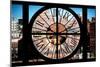 Giant Clock Window - View of Buildings in Garmen District - New York City-Philippe Hugonnard-Mounted Photographic Print