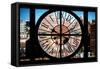 Giant Clock Window - View of Buildings in Garmen District - New York City-Philippe Hugonnard-Framed Stretched Canvas