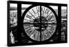 Giant Clock Window - View of Central Park at Sunset II-Philippe Hugonnard-Framed Stretched Canvas