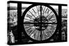 Giant Clock Window - View of Central Park at Sunset II-Philippe Hugonnard-Stretched Canvas