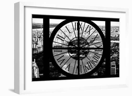 Giant Clock Window - View of Central Park at Sunset II-Philippe Hugonnard-Framed Photographic Print