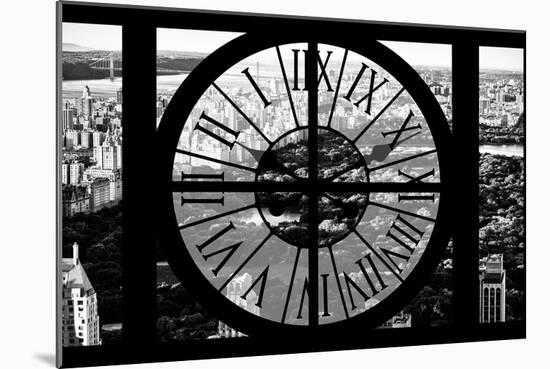 Giant Clock Window - View of Central Park at Sunset II-Philippe Hugonnard-Mounted Photographic Print