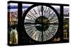 Giant Clock Window - View of Central Park at Sunset-Philippe Hugonnard-Stretched Canvas