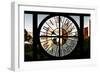 Giant Clock Window - View of Central Park Buildings at Sunset II-Philippe Hugonnard-Framed Photographic Print