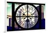 Giant Clock Window - View of Central Park Buildings at Sunset III-Philippe Hugonnard-Framed Photographic Print