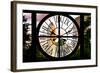 Giant Clock Window - View of Central Park Buildings at Sunset IV-Philippe Hugonnard-Framed Photographic Print