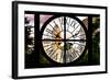 Giant Clock Window - View of Central Park Buildings at Sunset IV-Philippe Hugonnard-Framed Photographic Print