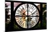 Giant Clock Window - View of Central Park Buildings at Sunset IV-Philippe Hugonnard-Mounted Photographic Print