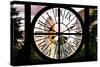 Giant Clock Window - View of Central Park Buildings at Sunset IV-Philippe Hugonnard-Stretched Canvas