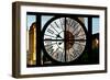 Giant Clock Window - View of Central Park Buildings at Sunset-Philippe Hugonnard-Framed Photographic Print