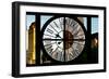 Giant Clock Window - View of Central Park Buildings at Sunset-Philippe Hugonnard-Framed Photographic Print