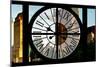 Giant Clock Window - View of Central Park Buildings at Sunset-Philippe Hugonnard-Mounted Photographic Print