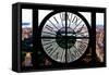 Giant Clock Window - View of Central Park III-Philippe Hugonnard-Framed Stretched Canvas