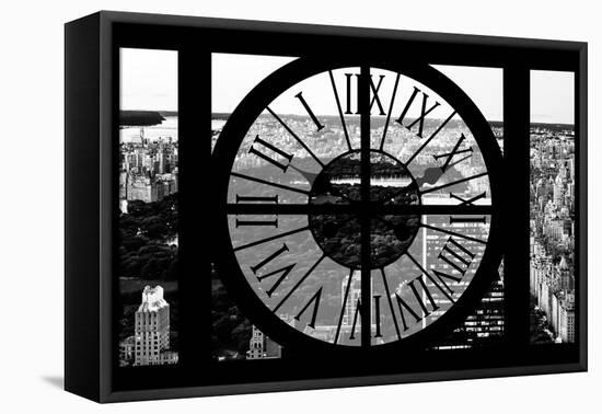 Giant Clock Window - View of Central Park IV-Philippe Hugonnard-Framed Stretched Canvas