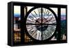 Giant Clock Window - View of Central Park VI-Philippe Hugonnard-Framed Stretched Canvas