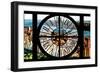 Giant Clock Window - View of Central Park with Hudson River at Sunset-Philippe Hugonnard-Framed Photographic Print