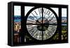 Giant Clock Window - View of Central Park-Philippe Hugonnard-Framed Stretched Canvas
