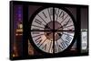 Giant Clock Window - View of Downtown Shanghai by Night - China II-Philippe Hugonnard-Framed Stretched Canvas