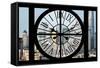 Giant Clock Window - View of Downtown Shanghai - China-Philippe Hugonnard-Framed Stretched Canvas