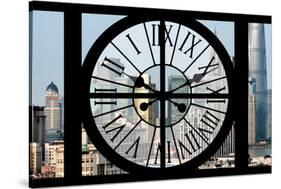Giant Clock Window - View of Downtown Shanghai - China-Philippe Hugonnard-Stretched Canvas