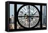 Giant Clock Window - View of Downtown Shanghai - China-Philippe Hugonnard-Framed Stretched Canvas