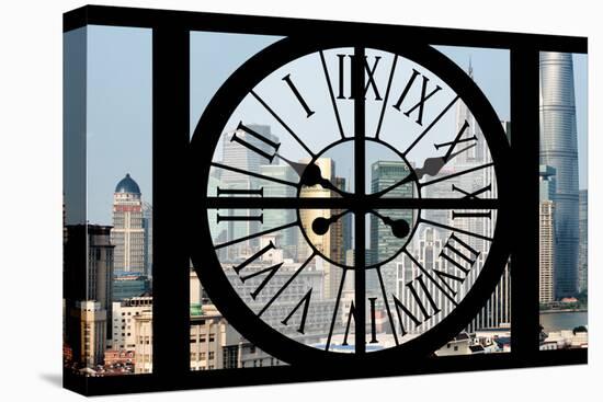 Giant Clock Window - View of Downtown Shanghai - China-Philippe Hugonnard-Stretched Canvas