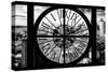 Giant Clock Window - View of Hell's Kitchen District at Sunset - Manhattan II-Philippe Hugonnard-Stretched Canvas