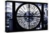 Giant Clock Window - View of Hell's Kitchen District at Sunset - Manhattan IV-Philippe Hugonnard-Stretched Canvas