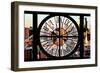 Giant Clock Window - View of Hell's Kitchen District at Sunset - Manhattan V-Philippe Hugonnard-Framed Photographic Print