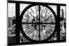 Giant Clock Window - View of Hell's Kitchen District at Sunset - Manhattan VIII-Philippe Hugonnard-Mounted Photographic Print