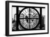 Giant Clock Window - View of Hell's Kitchen in Winter at Sunset - New York II-Philippe Hugonnard-Framed Photographic Print