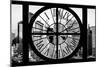 Giant Clock Window - View of Hell's Kitchen in Winter at Sunset - New York II-Philippe Hugonnard-Mounted Photographic Print