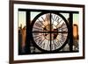 Giant Clock Window - View of Hell's Kitchen in Winter at Sunset - New York III-Philippe Hugonnard-Framed Photographic Print