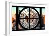 Giant Clock Window - View of Hell's Kitchen in Winter at Sunset - New York-Philippe Hugonnard-Framed Photographic Print