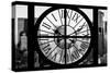 Giant Clock Window - View of Hell's Kitchen in Winter - Manhattan II-Philippe Hugonnard-Stretched Canvas