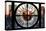 Giant Clock Window - View of Hell's Kitchen in Winter - Manhattan-Philippe Hugonnard-Stretched Canvas