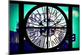 Giant Clock Window - View of Hotel Empire Sign - New York City II-Philippe Hugonnard-Mounted Photographic Print