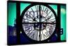 Giant Clock Window - View of Hotel Empire Sign - New York City II-Philippe Hugonnard-Stretched Canvas