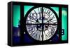 Giant Clock Window - View of Hotel Empire Sign - New York City II-Philippe Hugonnard-Framed Stretched Canvas