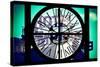 Giant Clock Window - View of Hotel Empire Sign - New York City II-Philippe Hugonnard-Stretched Canvas