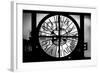 Giant Clock Window - View of Hotel Empire Sign - New York City III-Philippe Hugonnard-Framed Photographic Print