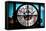 Giant Clock Window - View of Hotel Empire Sign - New York City-Philippe Hugonnard-Framed Stretched Canvas