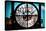 Giant Clock Window - View of Hotel Empire Sign - New York City-Philippe Hugonnard-Stretched Canvas