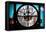 Giant Clock Window - View of Hotel Empire Sign - New York City-Philippe Hugonnard-Framed Stretched Canvas