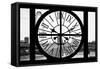 Giant Clock Window - View of London with London Eye and Big Ben II-Philippe Hugonnard-Framed Stretched Canvas