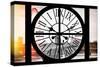 Giant Clock Window - View of London with London Eye and Big Ben III-Philippe Hugonnard-Stretched Canvas