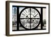Giant Clock Window - View of London with London Eye and Big Ben V-Philippe Hugonnard-Framed Photographic Print