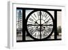 Giant Clock Window - View of London with London Eye and Big Ben V-Philippe Hugonnard-Framed Photographic Print