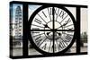 Giant Clock Window - View of London with London Eye and Big Ben V-Philippe Hugonnard-Stretched Canvas